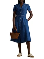 Belted Denim Shirtdress