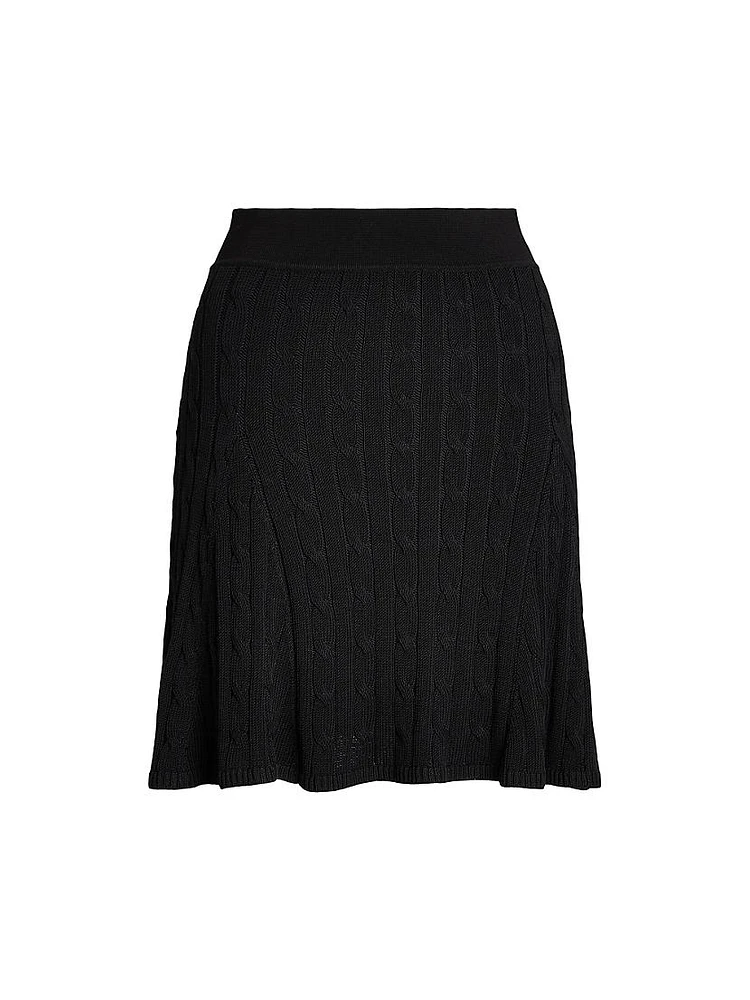 Cable-Knit A-Line Skirt