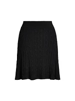 Cable-Knit A-Line Skirt