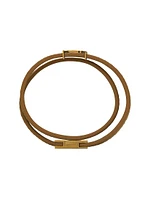 Cassandre Double-Wrap Bracelet Leather