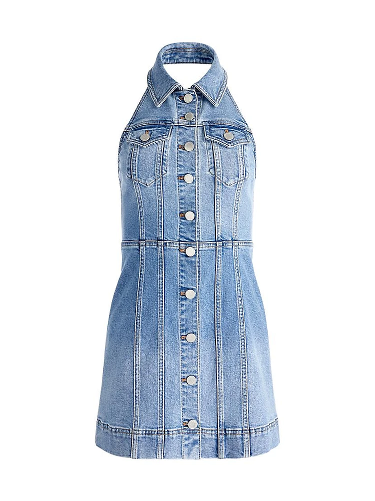 Kendall Denim Halter Minidress