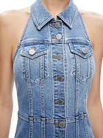 Kendall Denim Halter Minidress