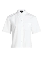 Boxy Button-Down Oxford Shirt