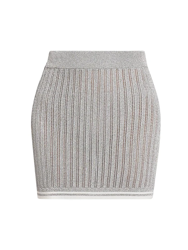 Rib-Knit Miniskirt