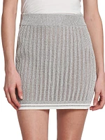 Rib-Knit Miniskirt