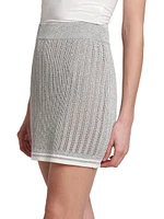 Rib-Knit Miniskirt