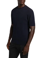 Waffle Crewneck Cotton T-Shirt