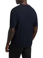Waffle Crewneck Cotton T-Shirt