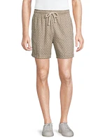 Aries Ikat Linen-Blend Shorts