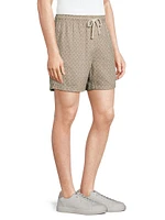 Aries Ikat Linen-Blend Shorts