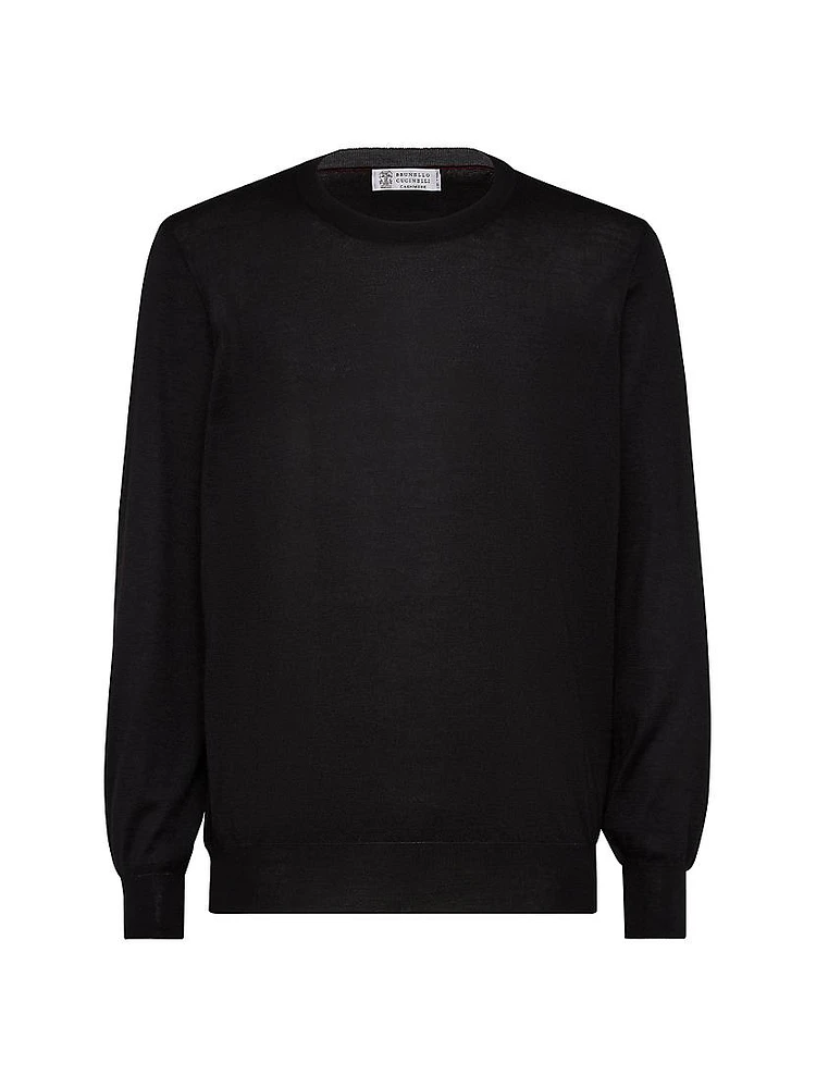 Lightweight Cashmere and Silk Crew Neck Sweater