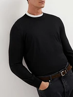 Lightweight Cashmere and Silk Crew Neck Sweater