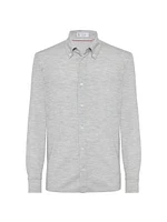 Virgin Wool and Cashmere Lightweight Knit Shirt