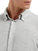 Virgin Wool and Cashmere Lightweight Knit Shirt