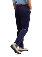 Sea Island Cotton Corduroy Trousers with Pleat