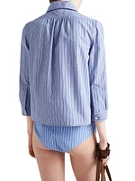 Striped Poplin Blouse