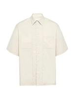 Short-Sleeved Stretch Cotton Shirt