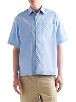 Short-Sleeved Stretch Cotton Shirt