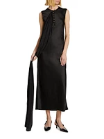 Sheath with Button-Out Drape