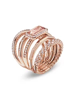 Stax Five Row Ring 18K Rose Gold