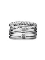 Stax Five Row Ring 18K White Gold