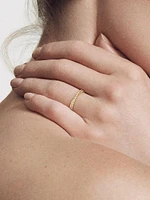 DY Crossover Micro Pavé Band Ring 18K Yellow Gold