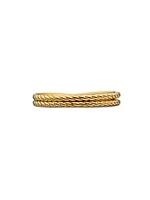 DY Crossover Micro Pavé Band Ring 18K Yellow Gold