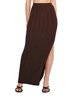 Plisse Sweater Maxi Skirt