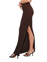 Plisse Sweater Maxi Skirt