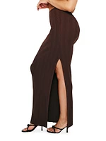 Plisse Sweater Maxi Skirt