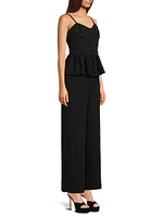 Luella Embellished Peplum Jumpsuit