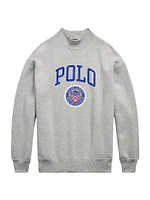 Mock Turtleneck Crest Logo Sweatshirt