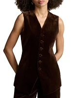 Long Velvet Vest