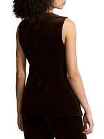 Long Velvet Vest