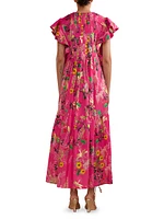 Nairobi Floral Pintuck Maxi Dress