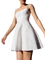 Linen Lattice Minidress