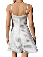 Linen Lattice Minidress