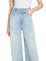 Paneled Wide-Leg Jeans