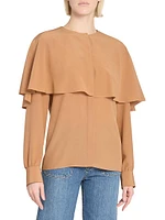 Draped Silk Top