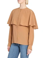 Draped Silk Top