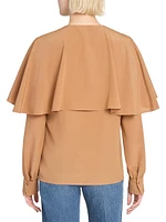 Draped Silk Top