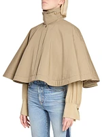 Cape Tie-Neck Coat