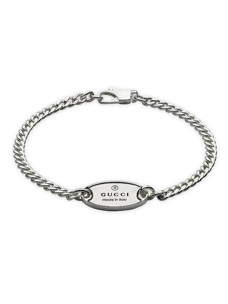 Unisex Trademark Sterling Silver Bracelet