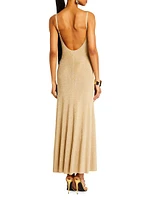 Mabeline Metallic Knit Gown