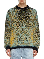 Rain Intarsia-Knit Crewneck Sweater