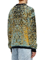 Rain Intarsia-Knit Crewneck Sweater