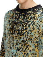 Rain Intarsia-Knit Crewneck Sweater