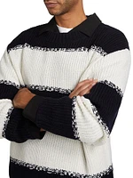 Striped Wool-Blend Sweater