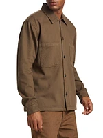 Textured Terry Double Pocket Relaxed Shirt