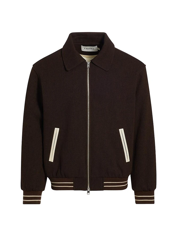 Wool-Blend Varsity Jacket